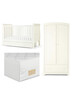 Mia 3 Piece Cotbed with Dresser Changer and Essential Fibre Mattress Set